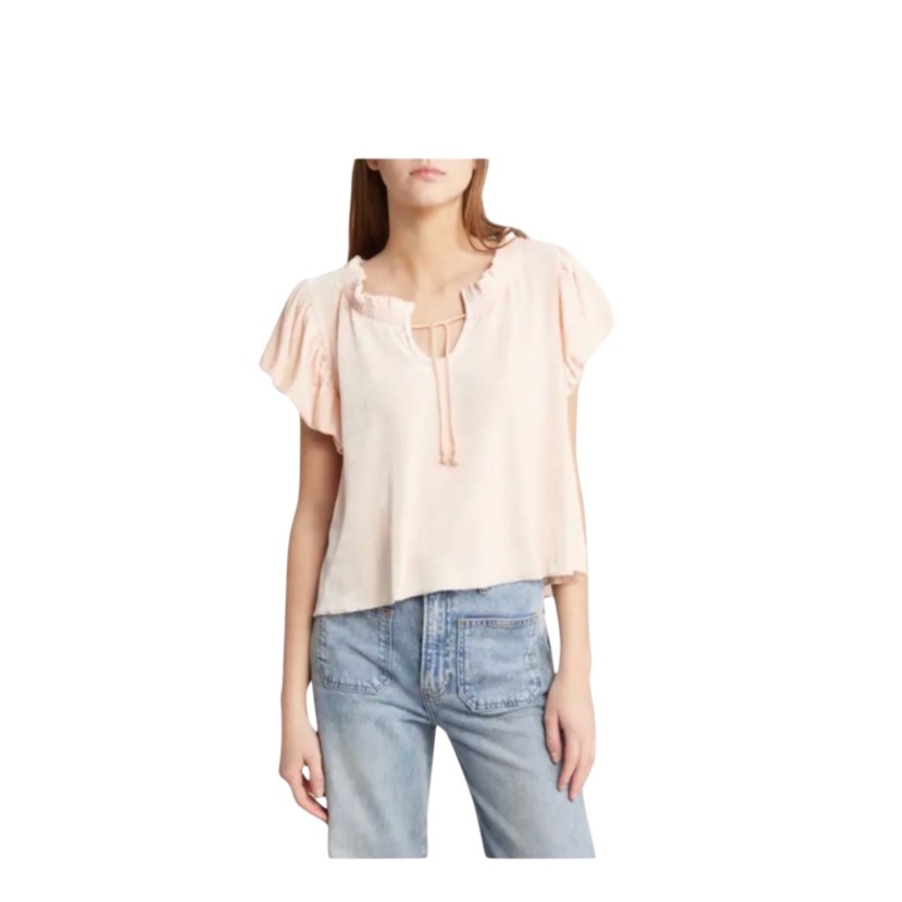Free People Terese Velour Crop Top